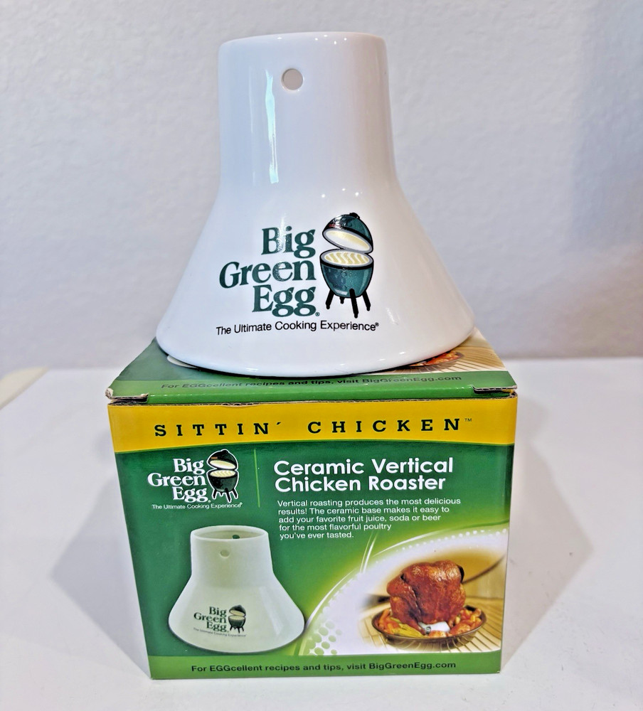 Big Green Egg Ceramic Chicken Roaster - New