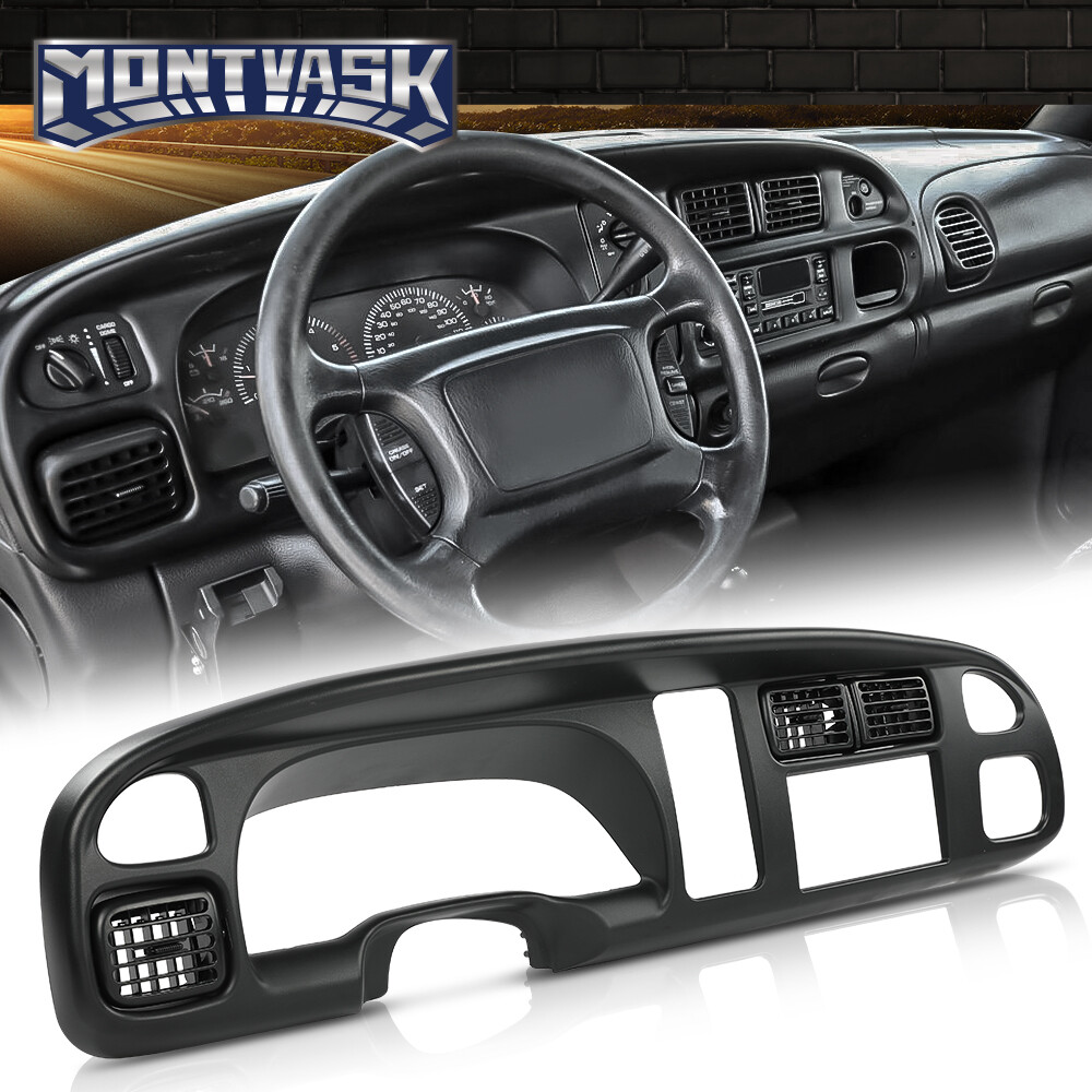Double Din Dashboard Dash Bezel w/ Vents Fit For 98-02 Dodge Ram 1500 2500 3500