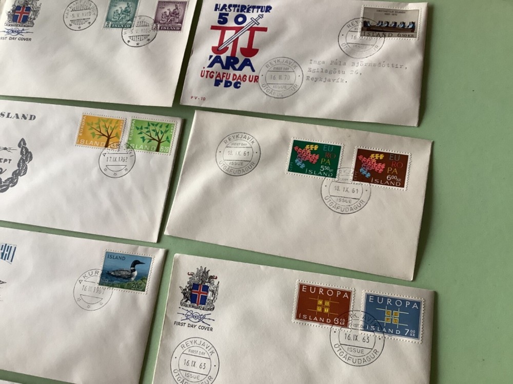 Iceland first day covers 11 items Ref A1928