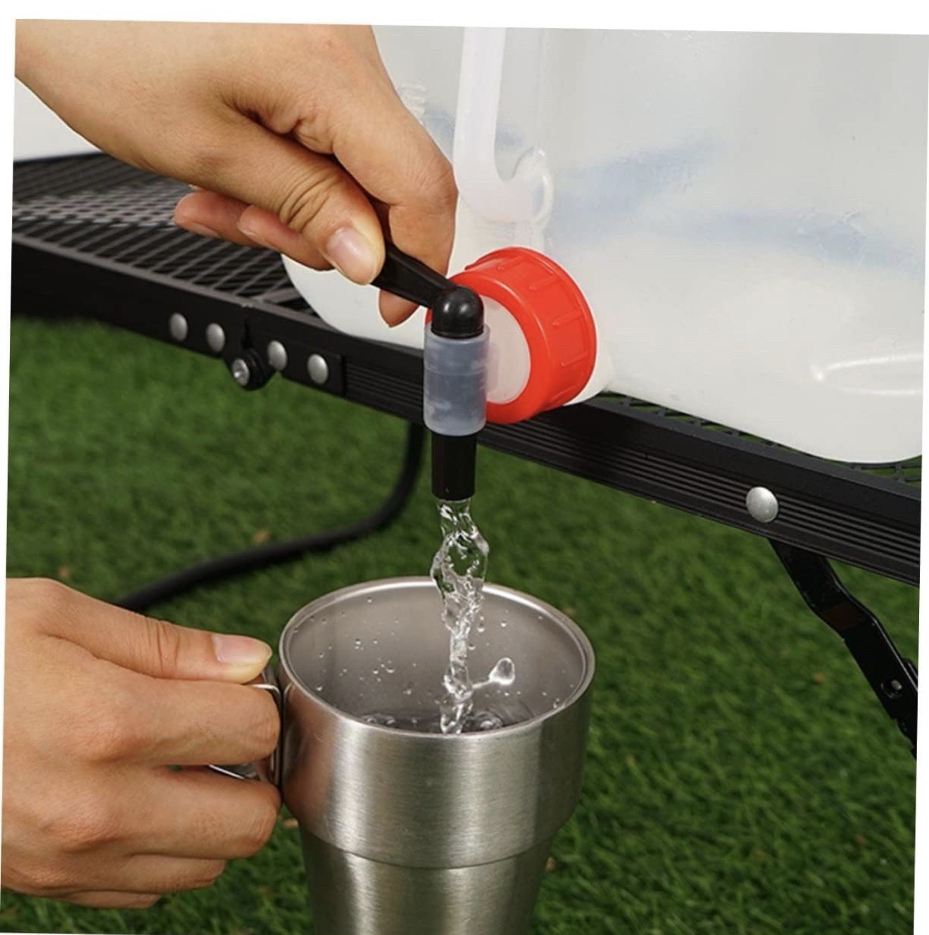 2Pack 10 Gallon Collapsible Water Container Storage Jug w/Spigot Outdoor Camping