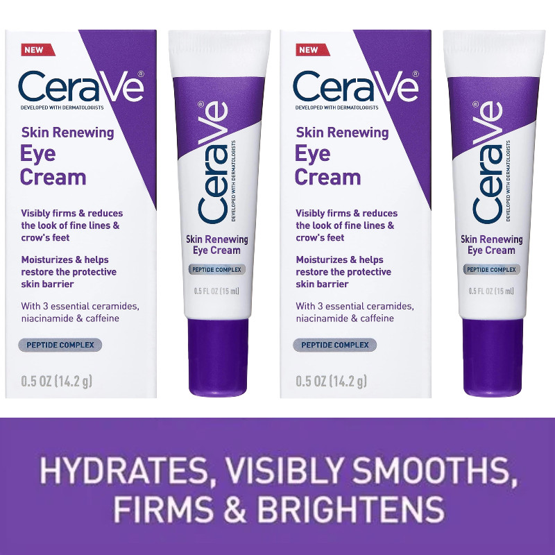 2 SET! Anti-Aging Eye Cream for Wrinkles with Caffeine and Hyaluronic Acid 15ml