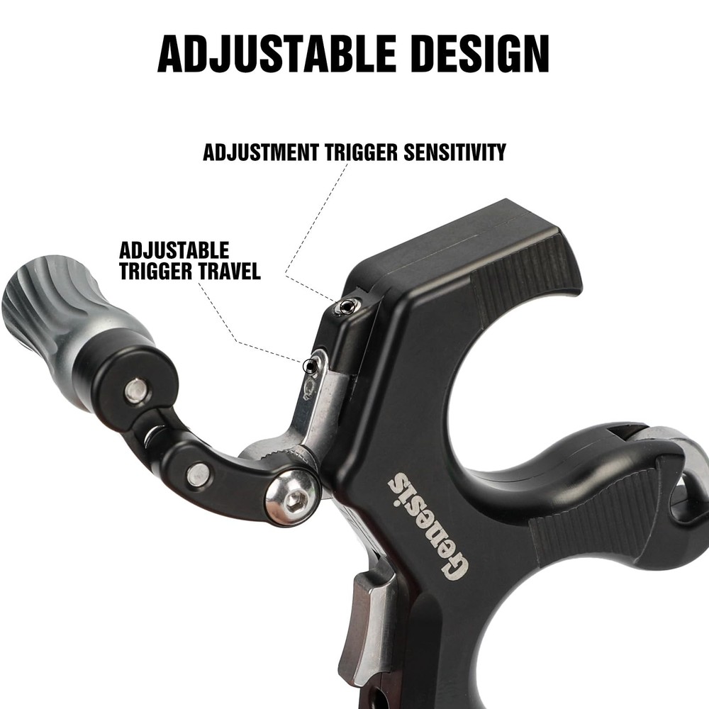 LWANO Thumb Bow Release - 3&4 Finger Adjustable Archery Compound Bow Release ...