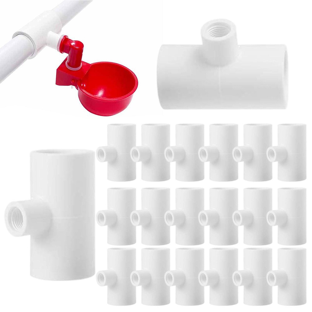 20PCS Poultry Water Drinking Cups Chicken Bird Automatic Drinker Feeder Nipple
