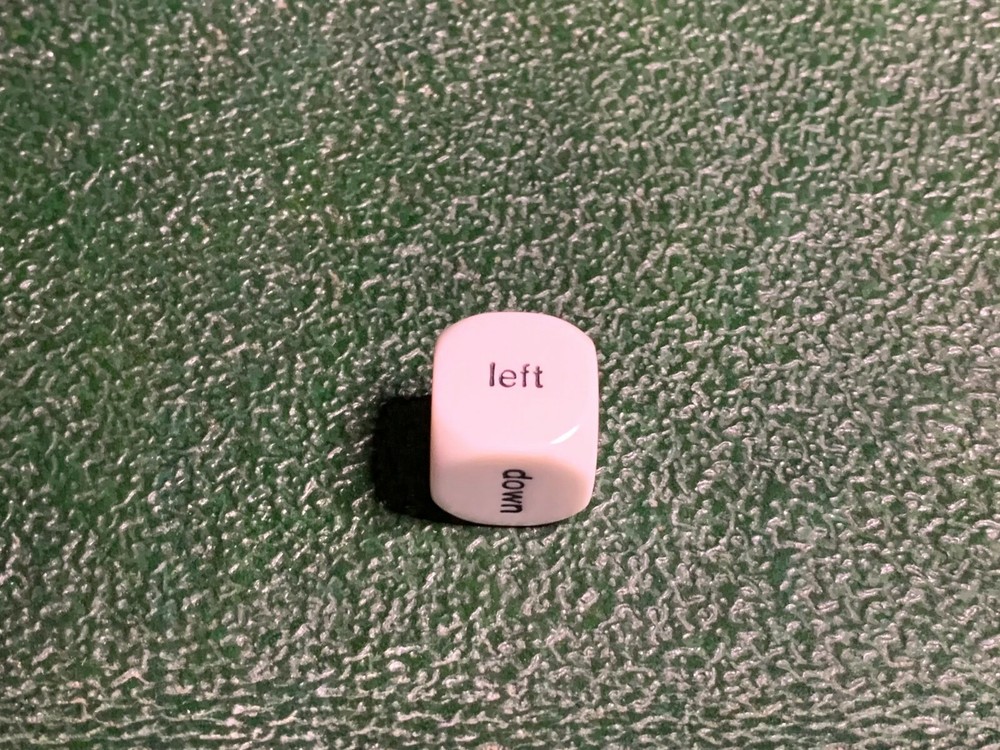 16mm D6 Random Direction Dice - White with Black RPG Tabletop Games CCG Board