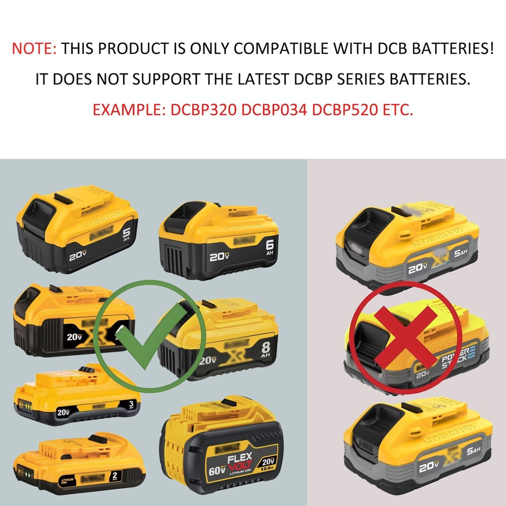 Compatible DEWALT 20V Power Tool Combo Impact Wrench/Angle Grinder/Hammer Drill