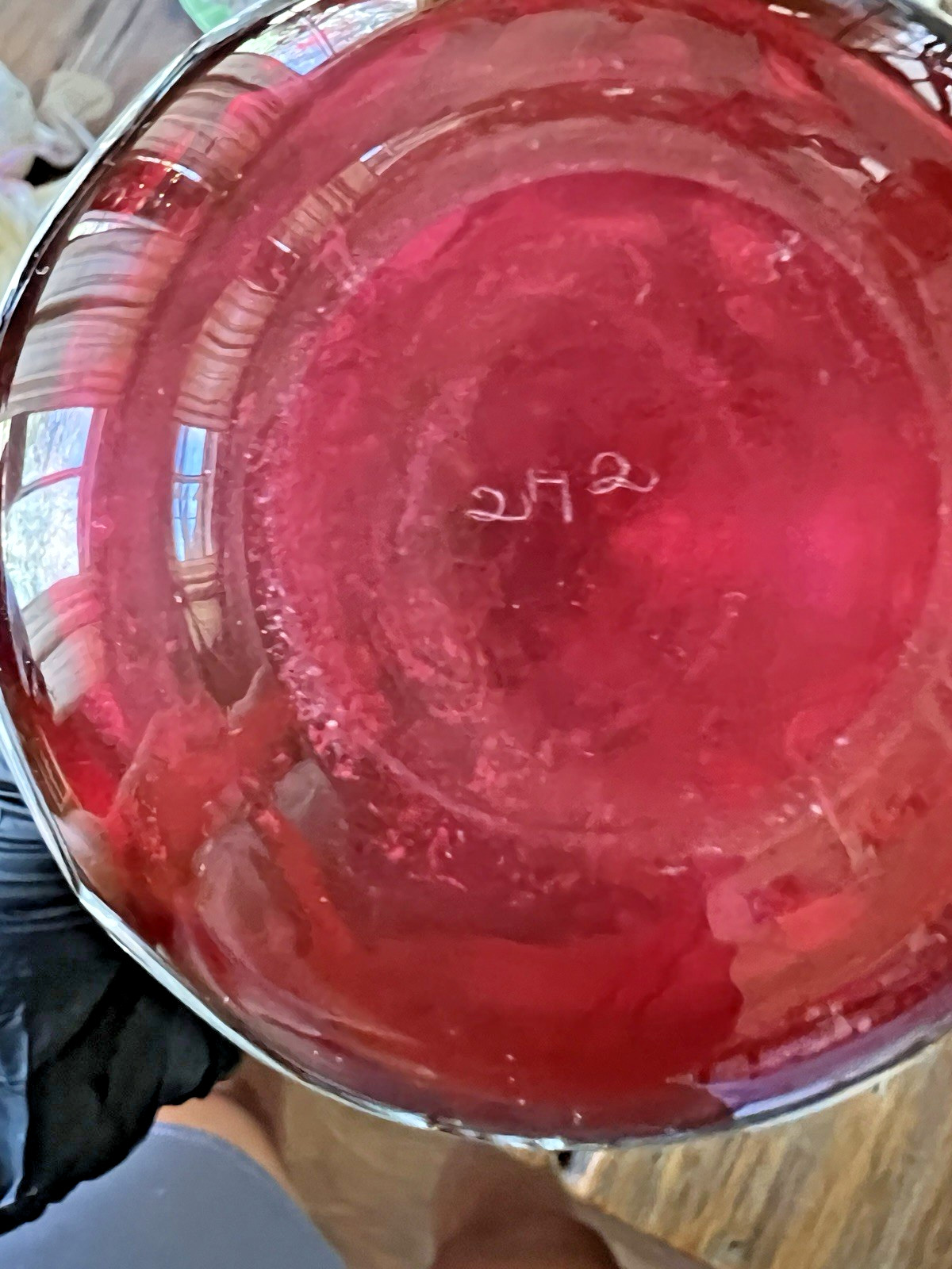 Gorham Perfume D952 Antique Art Nouveau Bottle American Red Glass Silver Overlay