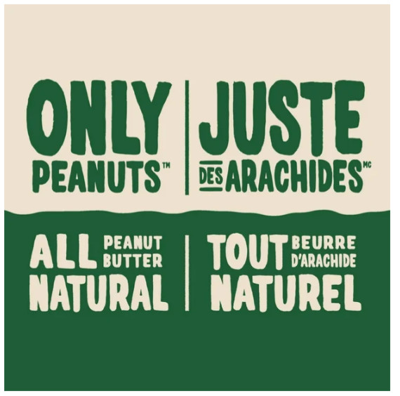 Kraft Only Peanuts All Natural Smooth Peanut Butter, 750g (2 Pack)