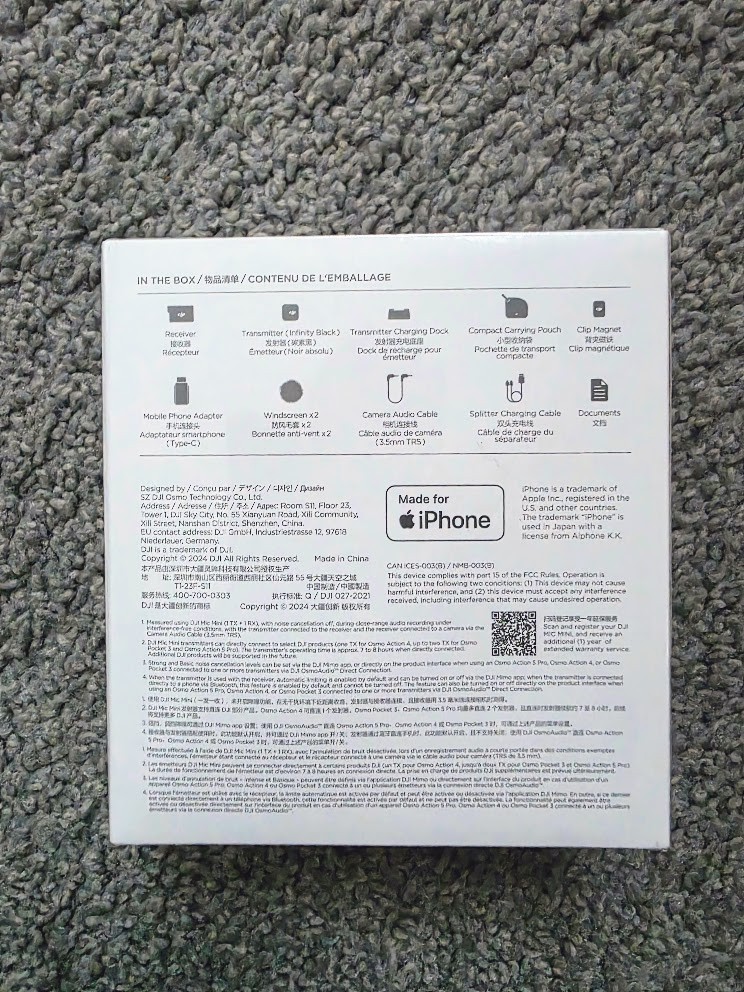 DJI Mic Mini (1 TX + 1 RX) Wireless Lavalier Microphone [iPhone/Camera/Android]