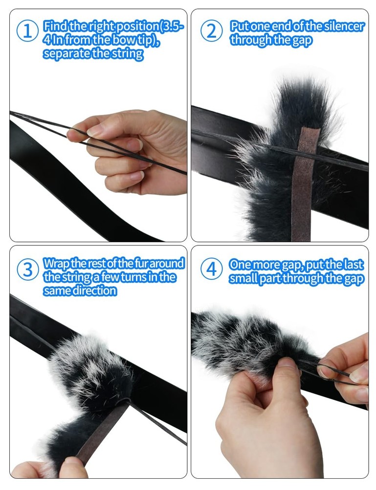 Archery String Silencer Otter Beaver Hide Bow Dampener | Vibration Reduction