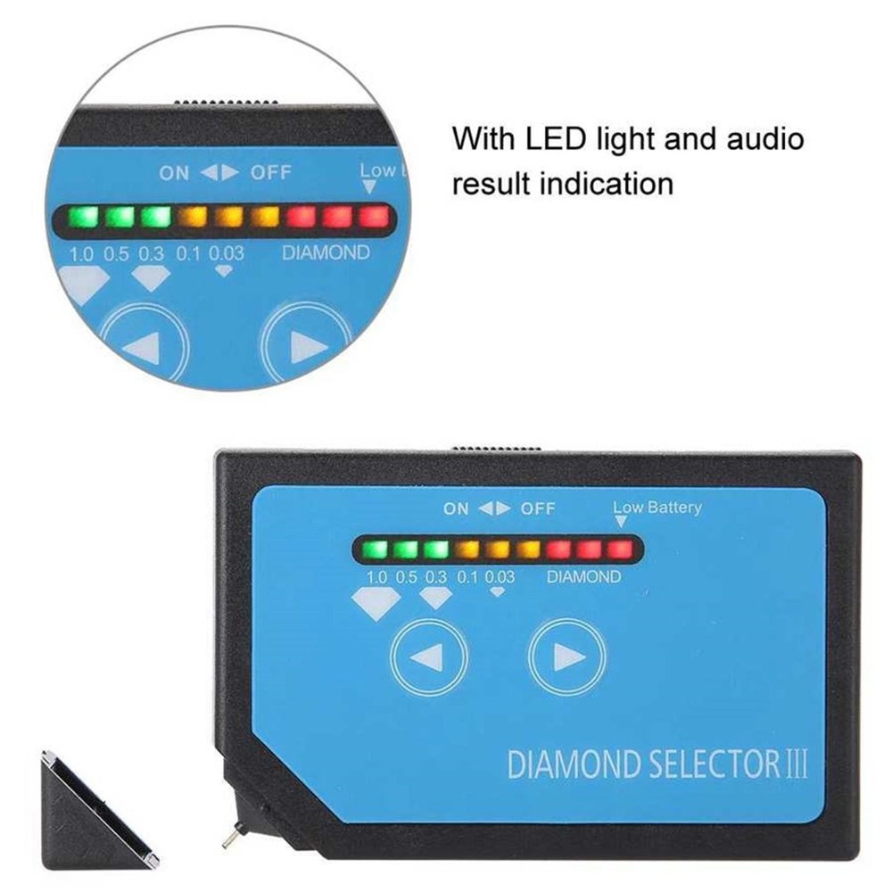 Practical Jewelry Tester Testing Tool Diamond Selector III With LED Indicator