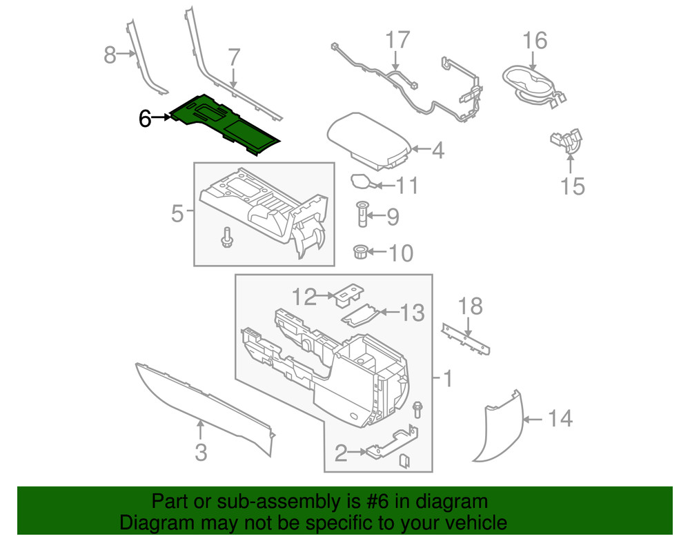 Genuine Ford Panel Assembly Console 9H6Z-54045A76-CA