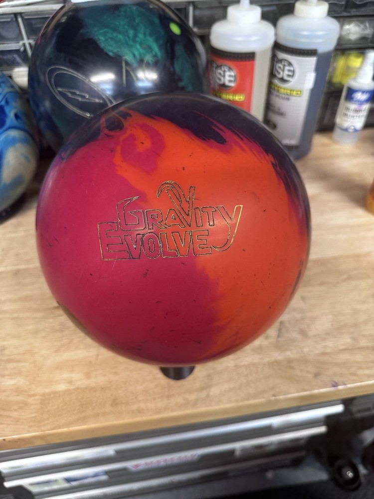 *USED - Ball - 14lb Storm " GRAVITY EVOLVE " PLUGGED AND RESURFACED