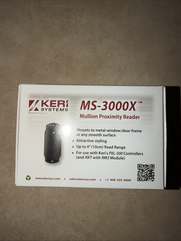 Keri Systems MS-3000X Mullion Proximity Access Reader for PXL-500P Controller