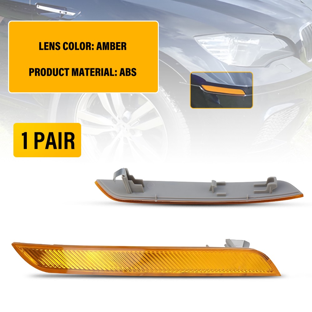 2X Fits BMW X6 E71 E72 2008-2014 Front Bumper Reflector Light Lamp Left Right EA