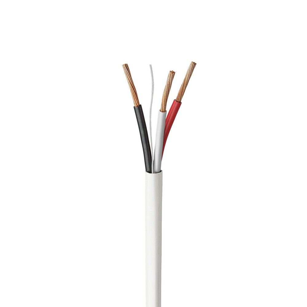Voltive 22/3 Low Voltage Wire, Plenum CL3P, White, 1000ft