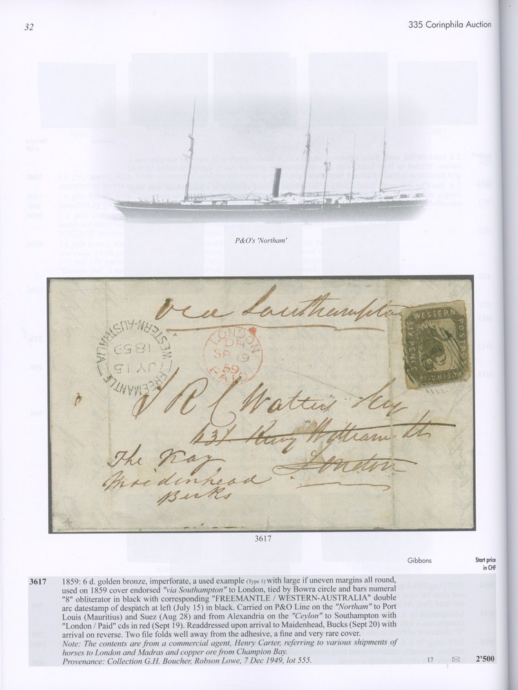 Western Australia Specialized Auction Catalog Corinphila 2024