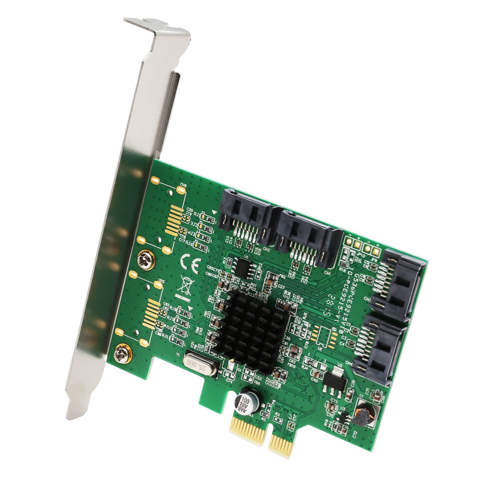 Open Box- 4 Port SATA III NON-RAID PCI-e 2.0 x1 Card