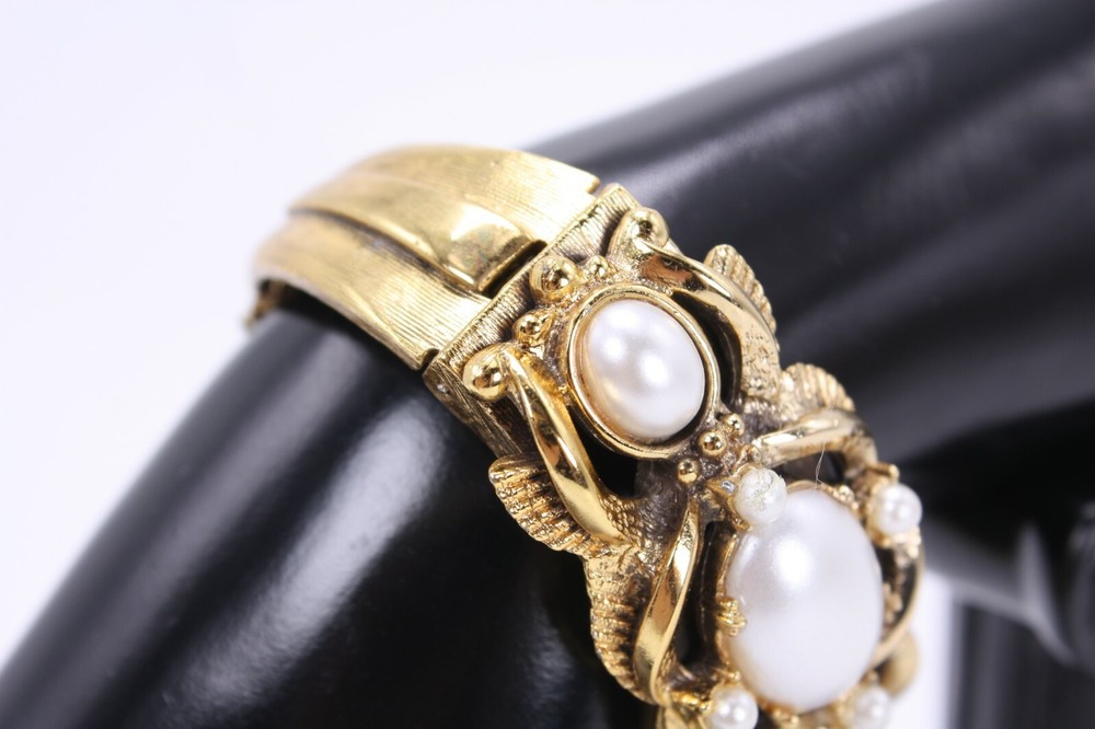 Ravana Signed Hinged Cuff Bracelet