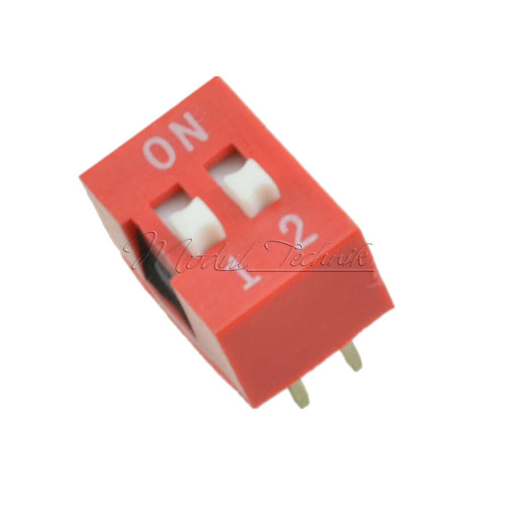 20PCS 2-Position Way DIP Slide Type Switch Module 2.54mm Red Pitch-