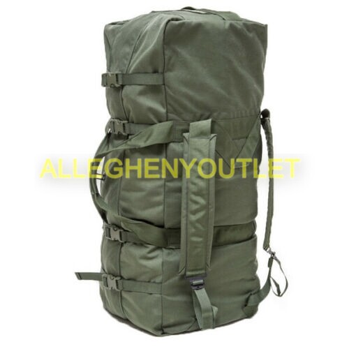 Improved Military Sea Bag US Army Duffle Sack Deployment Pack Green Side Zipper