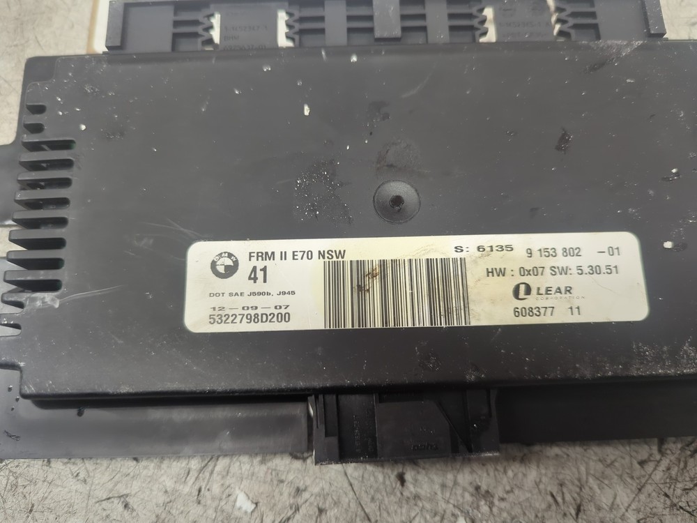 2008 BMW X5 LIGHT CONTROL MODULE UNIT LCM 9153802 MK2 (E70) #113340