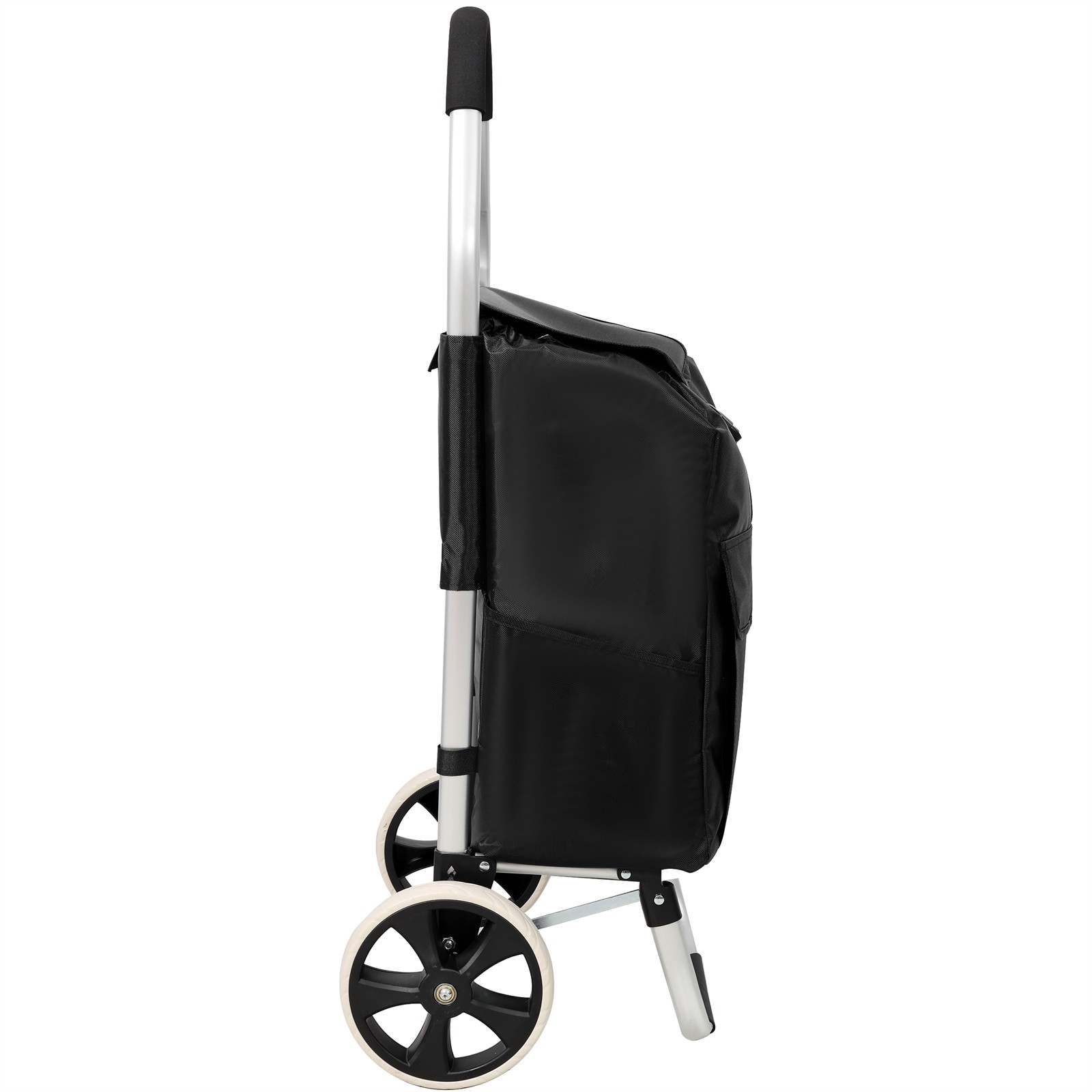 Trolley Dolly Foldable Shopping Cart for Groceries with Wheels and Removable Bag