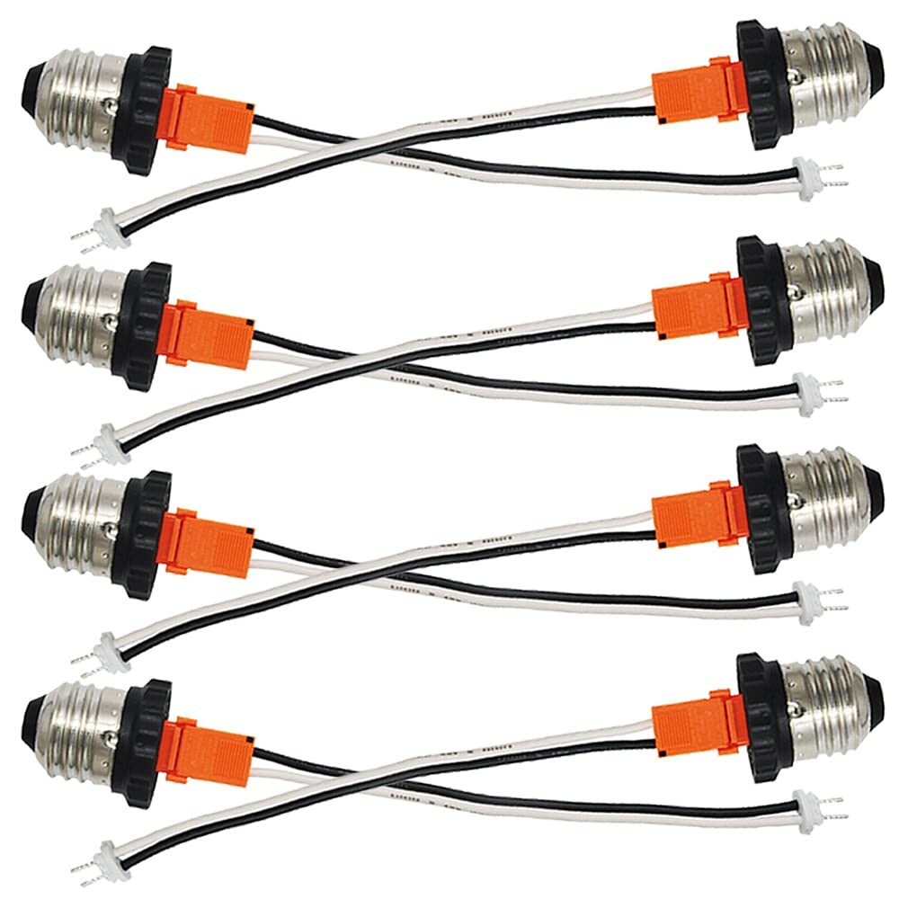 E26 Light Socket Adapter,Medium Screw in Light Socket Pigtail for Led Ceiling...