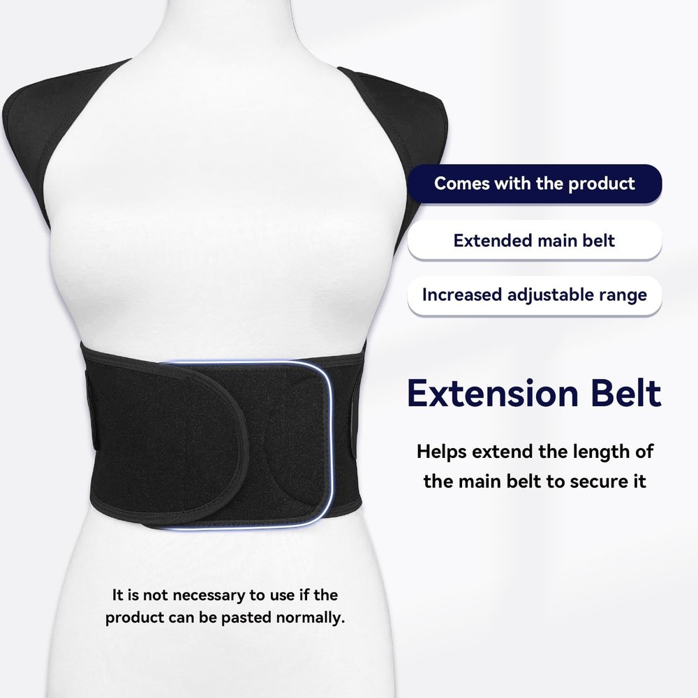 Large Invisible Posture Corrector for Adults - Ease Back Pain & Improve Posture