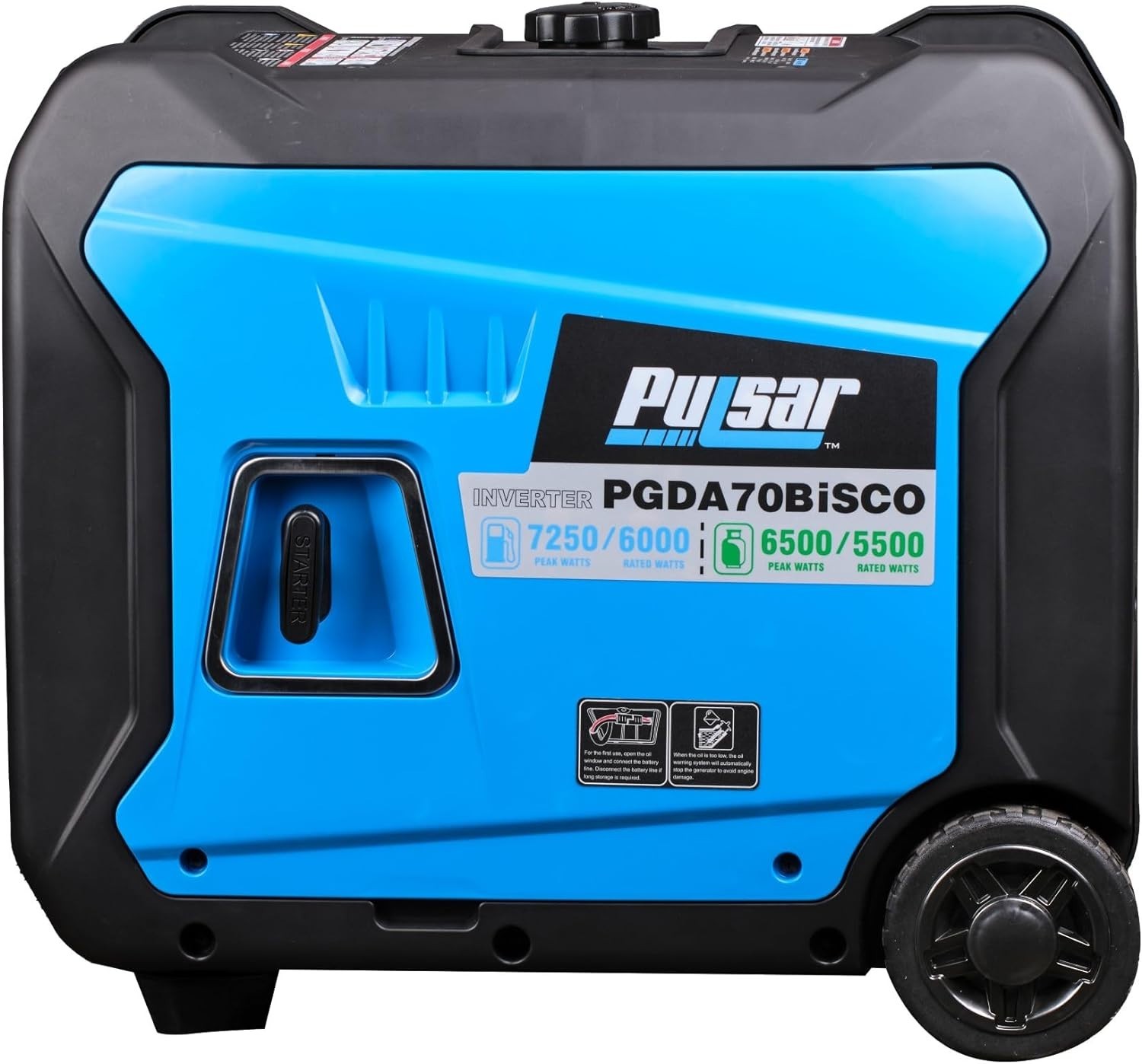 Pulsar 7,250-Watt Super Quiet Dual Fuel Inverter Generator with Remote Start