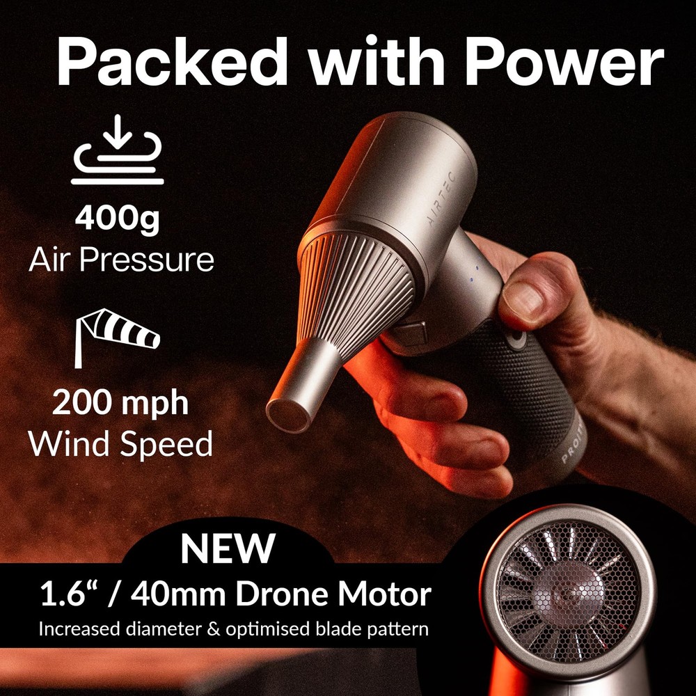 IT Dusters AirTec Ultra Cordless Air Duster for PC & Electronics, Rechargeabl...