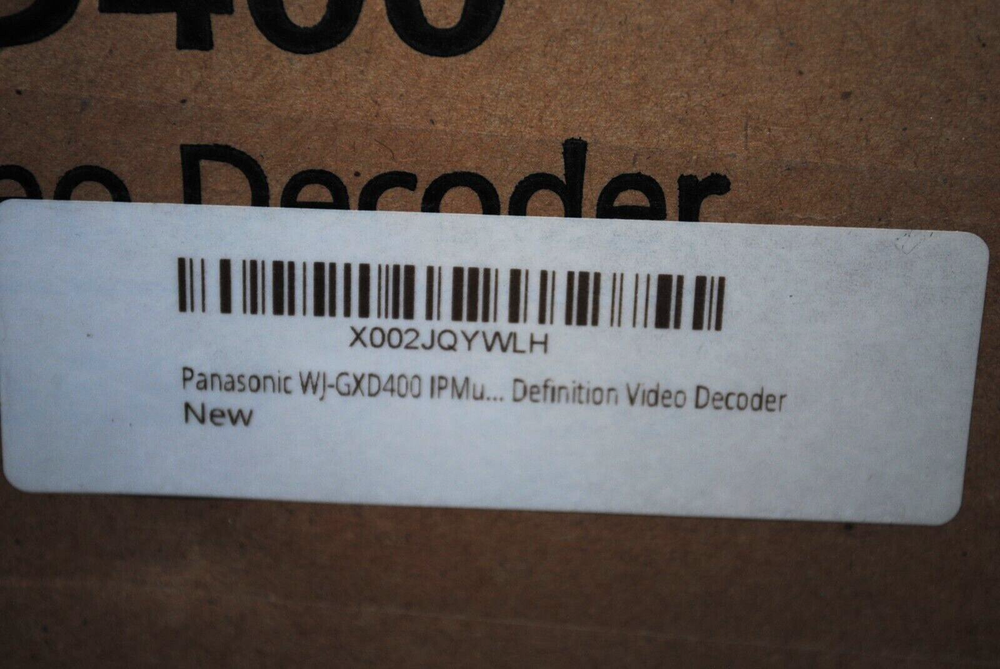 PANASONIC WJ-GXD 400 NETWORK VIDEO DECODER, FACTORY SEALED
