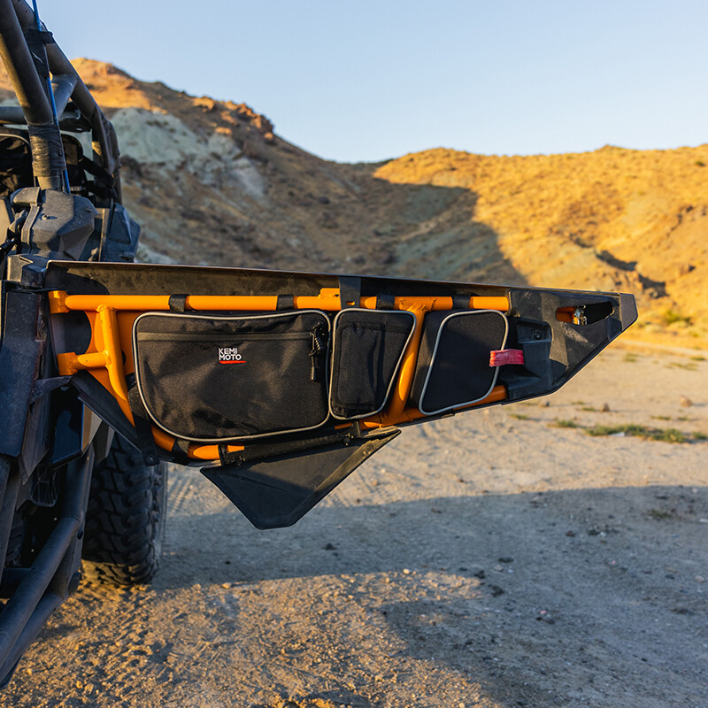 KEMIMOTO UTV X3 Door Storage Bags w/Knee Pad For Can Am Maverick X3 2017-2024