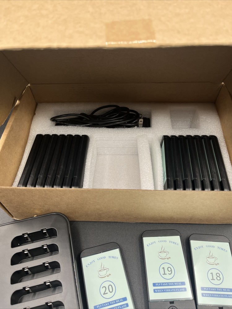 20-Pager Wireless Calling System Restaurant Coasters Paging Queuing Pagers New