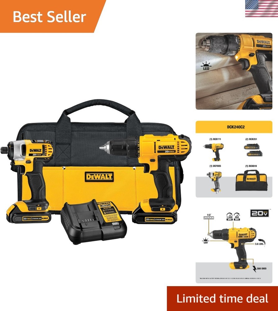 20V MAX Cordless Drill and Impact Driver Set