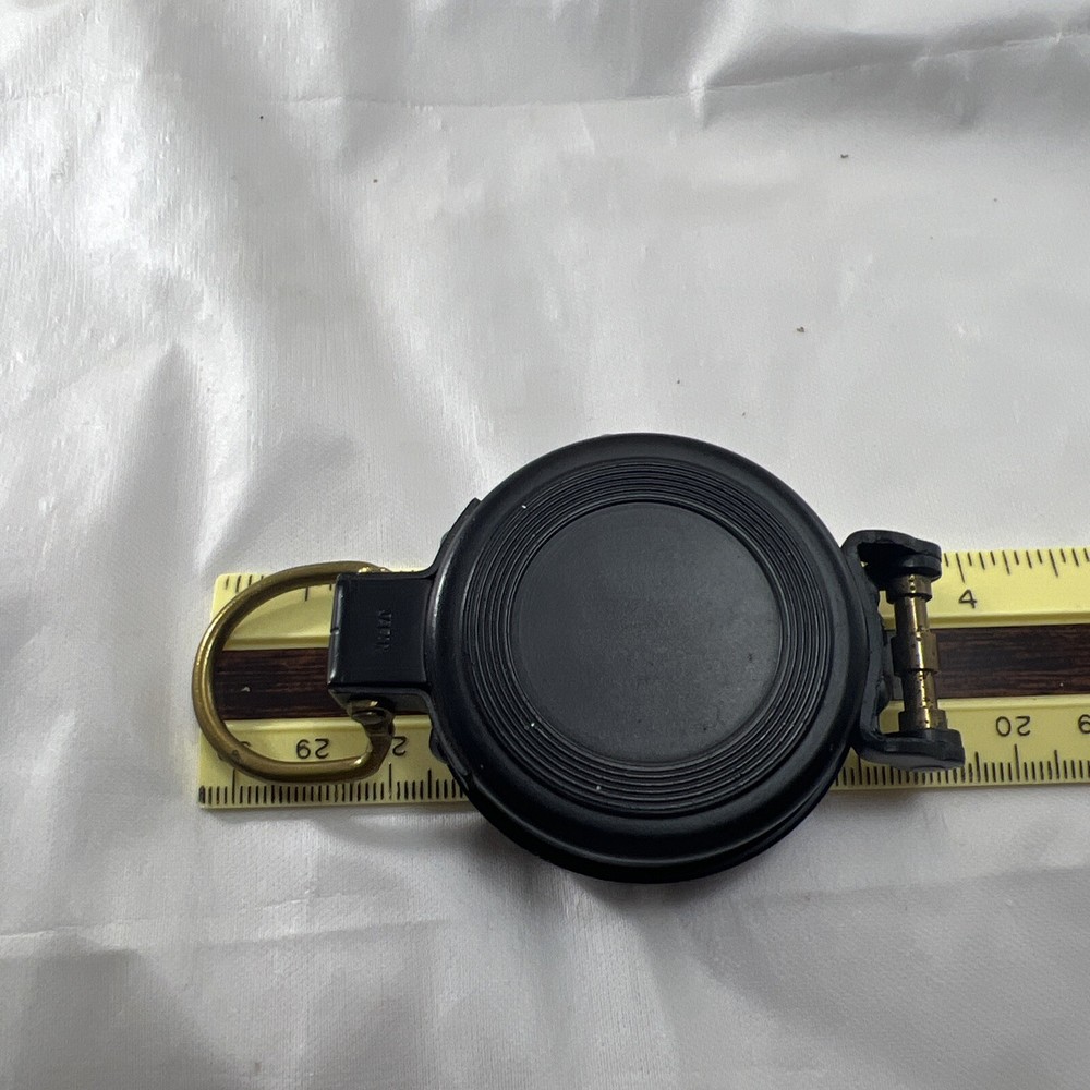 Vintage Compass In Plastic Case Engineer Handheld Black & Brass