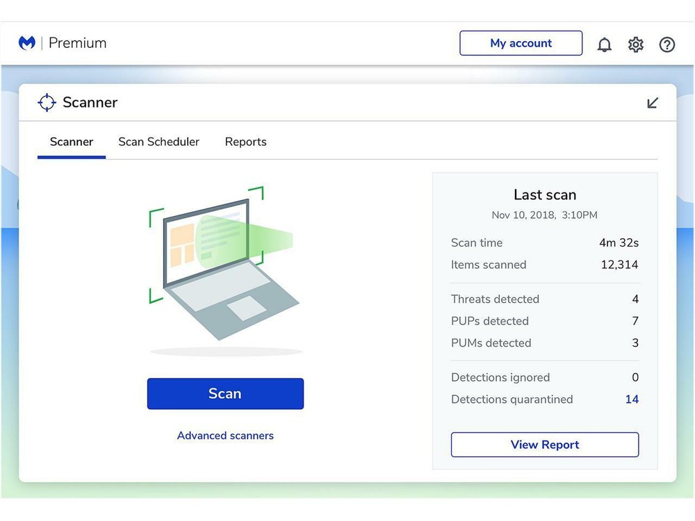 Malwarebytes Premium 4.5 Latest Version - 5 Devices / 1 Year - Key Card