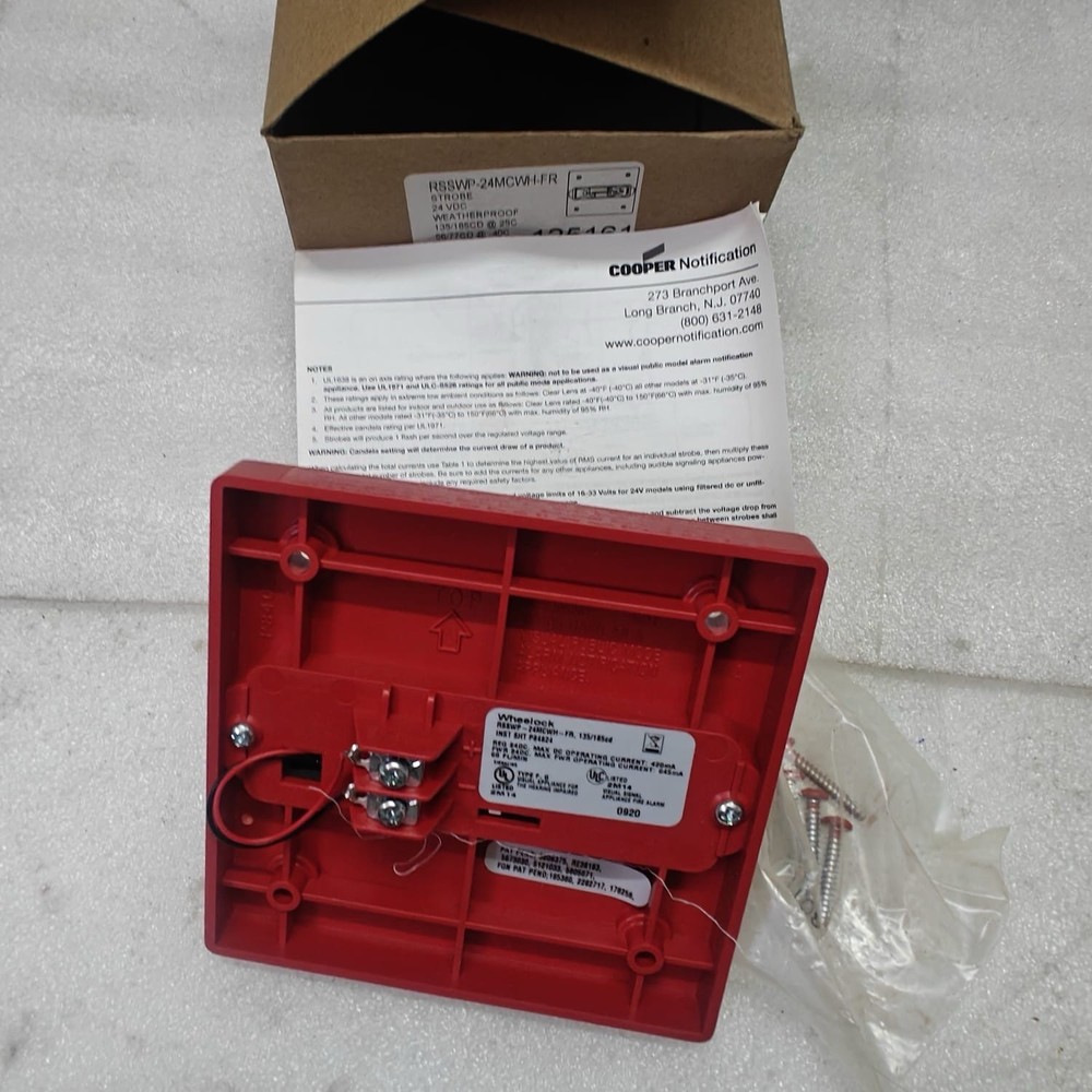 WHEELOCK (COOPER) WATERPROOF STROBE RSSWP-24MCWH-FR