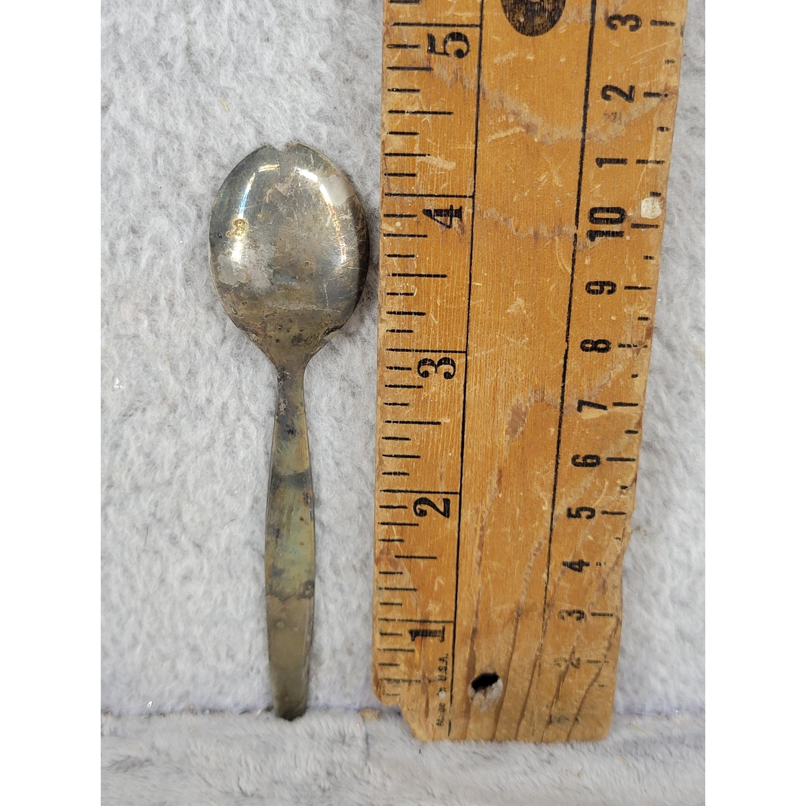 Vintage Silver Plated Teaspoon Serving Spoon Small Antique Kitchenware