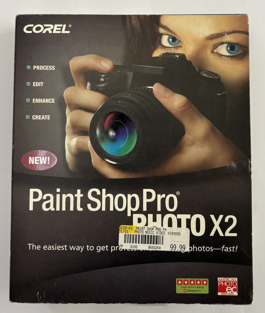 Corel Paint Shop Pro Photo X2 Editing Software Create Process Edit & Enhance