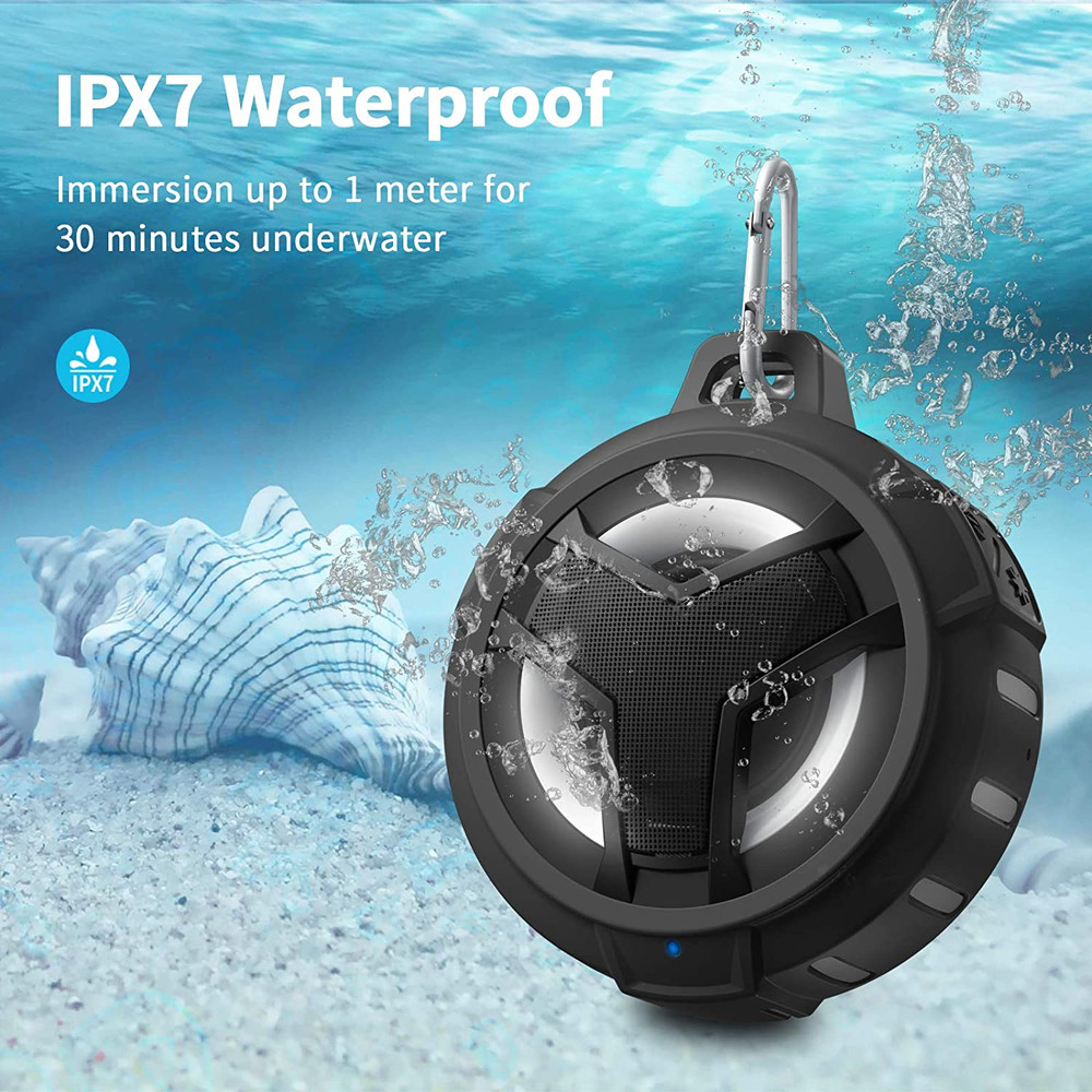 Bluetooth Shower Speaker, Portable Bluetooth Speakers, IP67 Waterproof Wireless