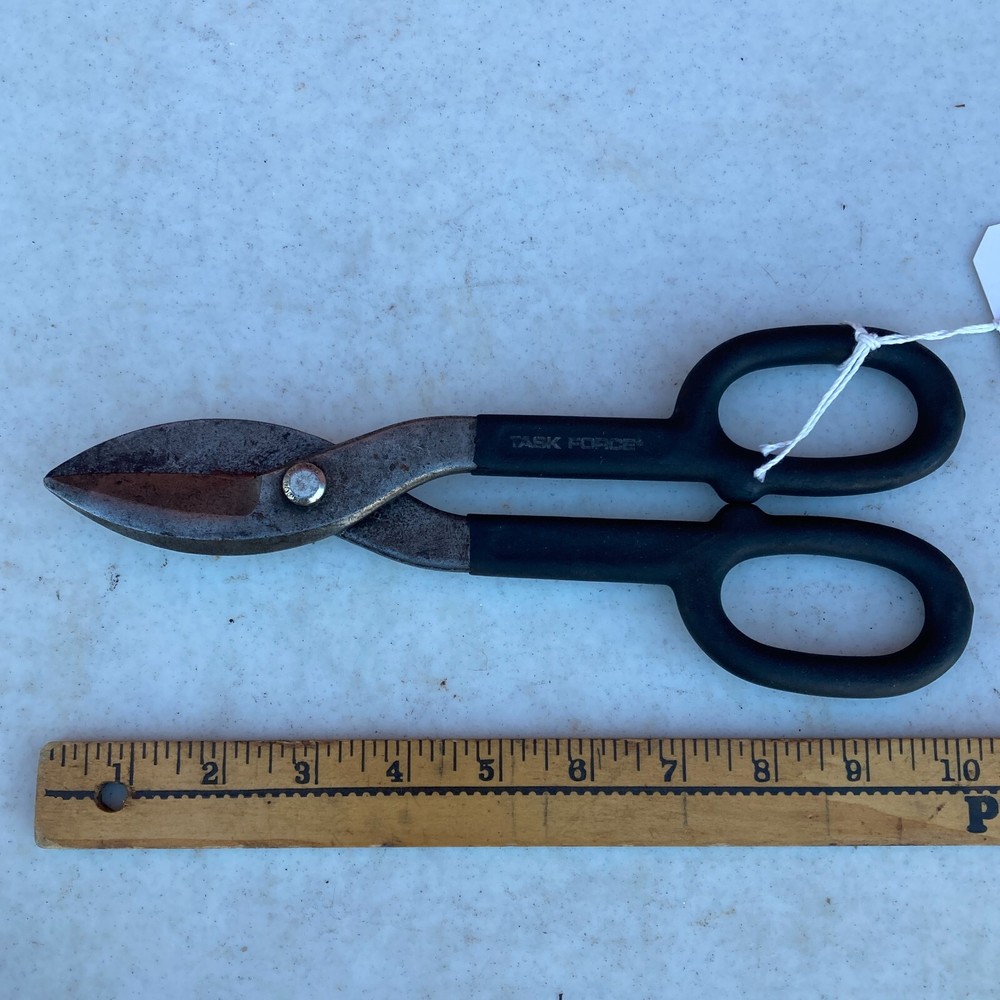 Task Force Tin Snips Shears Cutting Tool Drop Forged Solid Steel Blades 10 in