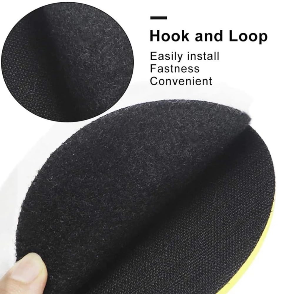6Pcs 6 Inch Wool Polishing Buffing Pad with M14 Drill Adapter, Hook & Loop...