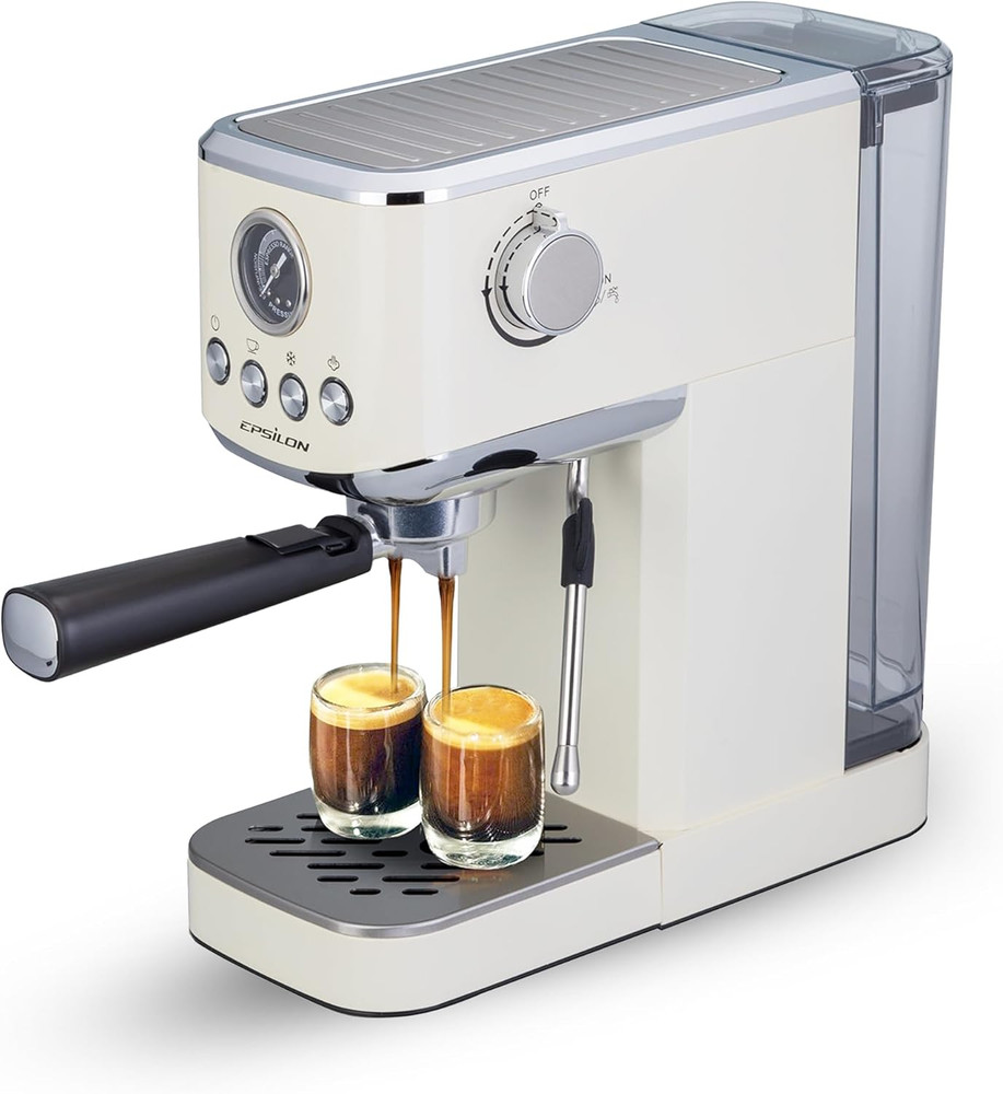 Compact 20-Bar Espresso Machine with Milk Frother & Cold Brew Feature