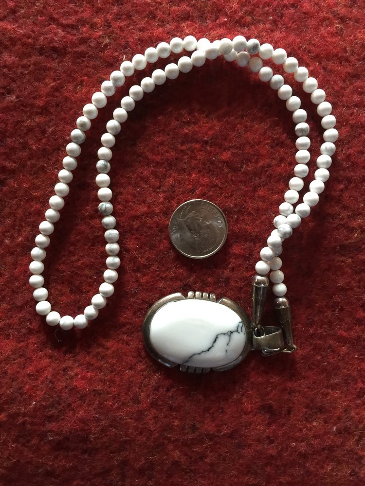 Native American White Turquoise Necklace