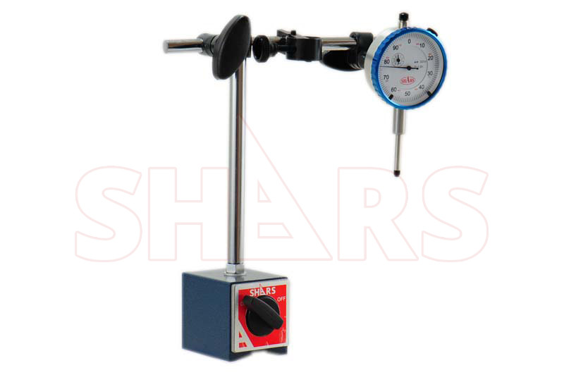 SHARS Magnetic Base Indicator Holder with Fine Adjustment + 1" Dial Indicator S]