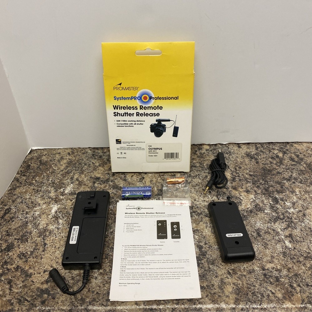 Promaster Wireless Remote Shutter Release for Olympus w/ UC1 Connector New