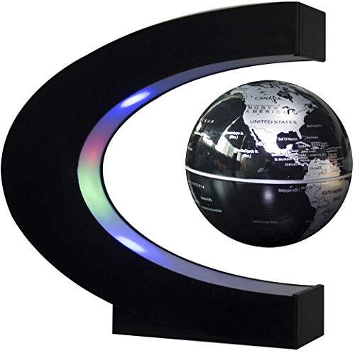 3 Inch Floating Globe C Shape Magnetic Levitation World Map with LED Light