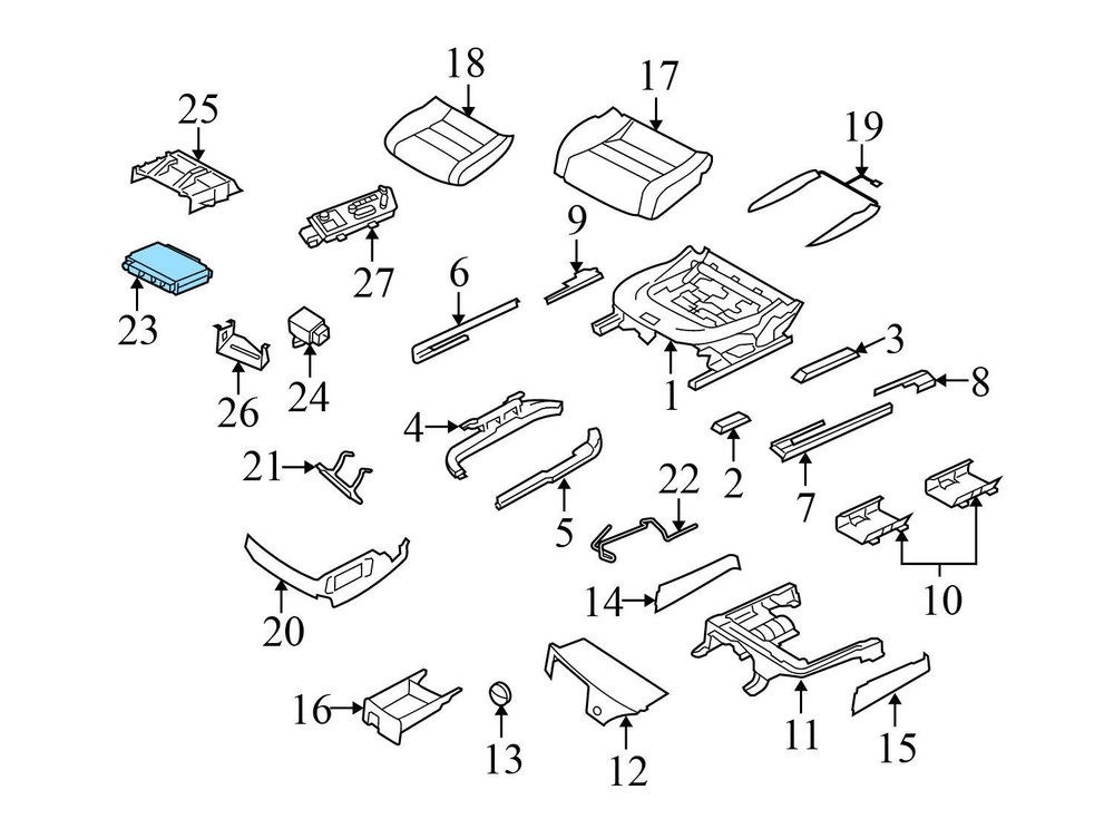 2004-2010 VW TOUAREG - Front SEAT Adjustment Control Module 7L0959760