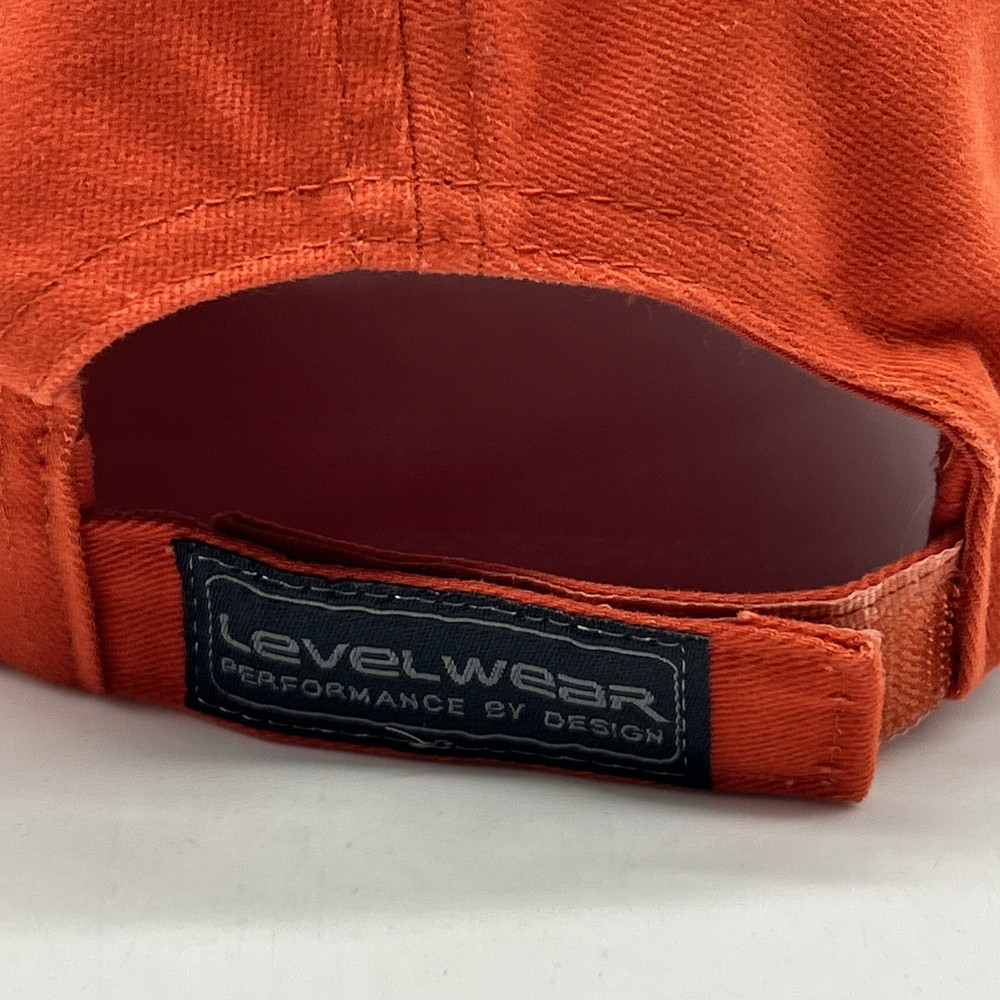 Stonewater Golf Club Hat Cap Adjustable Hook And Loop Strap Orange