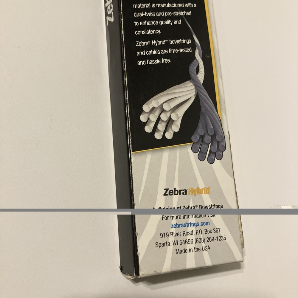 Zebra Hybrid Bowstring 38 3/4” MXB320/DGR Black/Black